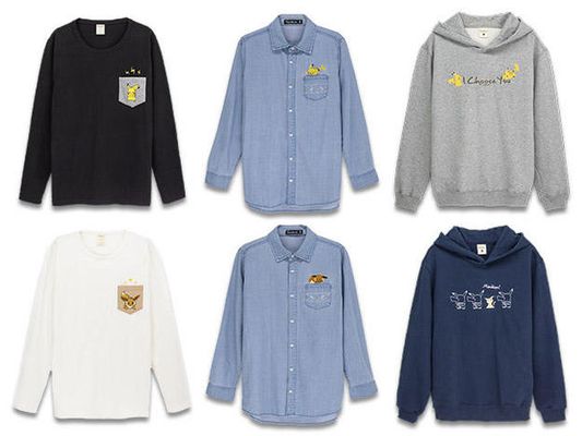 精靈寶可夢主題服飾新感覺設計，2019年3月於線上商店登場