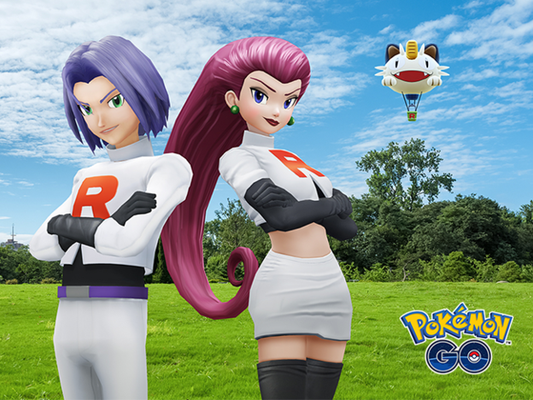 武藏和小次郎......乘著喵喵熱氣球在Pokémon GO裡出現了！？